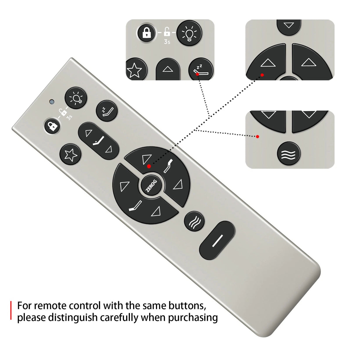 Remote Control For TEMPUR ERGO KEESON RF396B JLDK.111.13.01 Adjustable Bed Base