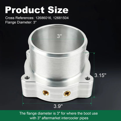 Intake Throttle Valve Upgrade Flange Adapter For L5P L5D 6.6L 2017-2019