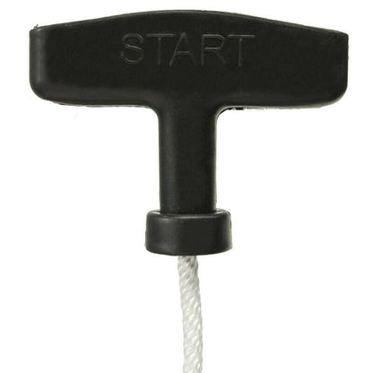 2* White Starter Start Cord Line Rope With Pull Handle For Petrol Lawnmowers a
