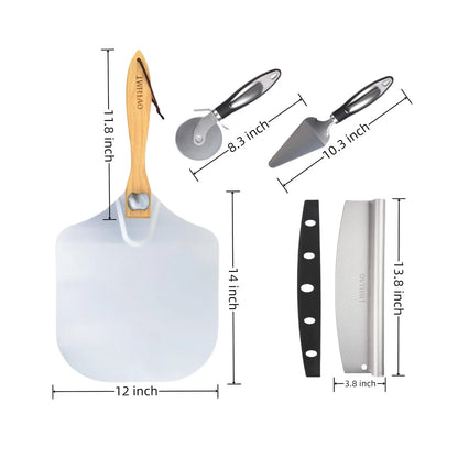OVTHMT Pizza Oven Accessories 4 PCS, Kit, 12 x 12" x 14" 4PCS, Silver
