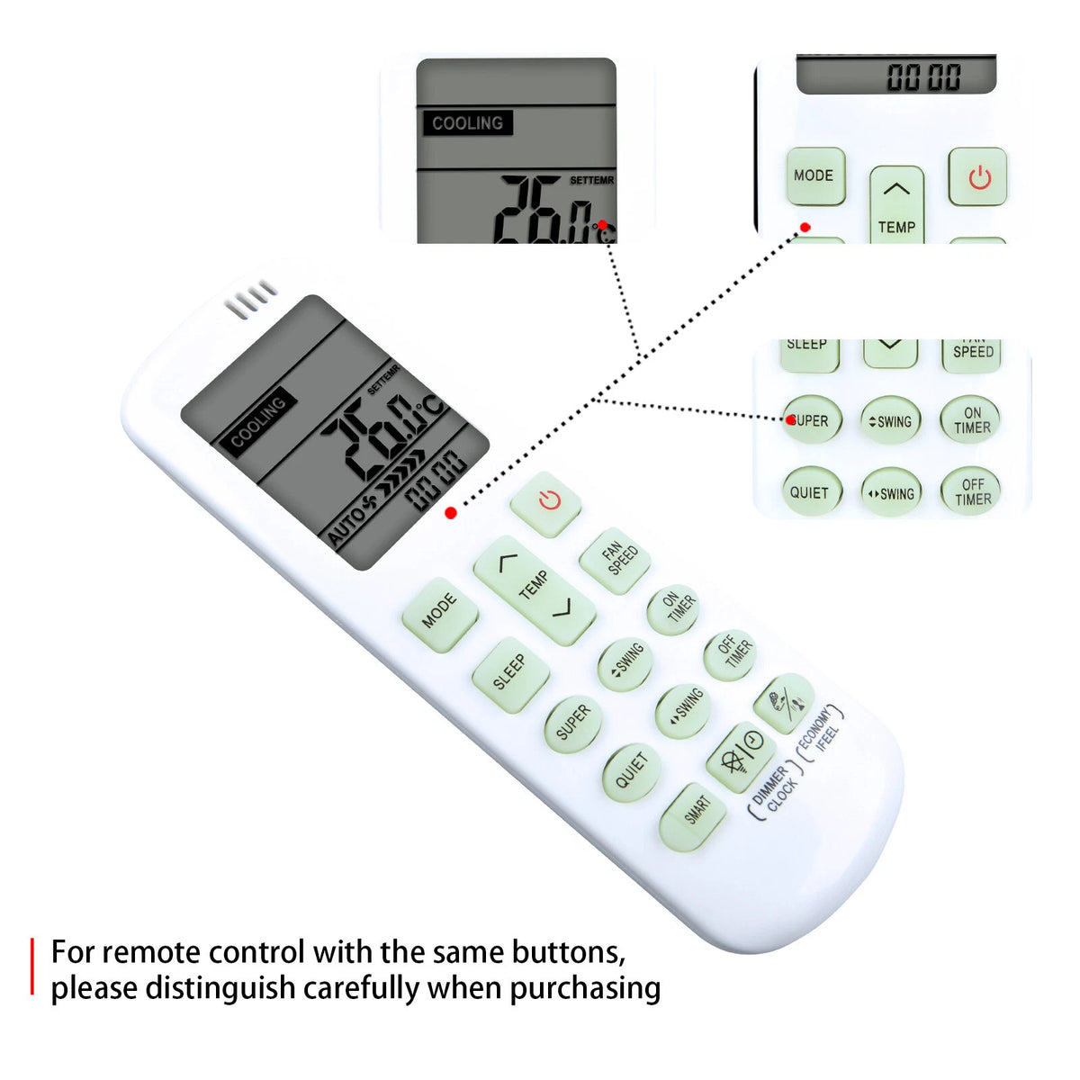 DG11R2-01 Remote Control For Westinghouse Air Conditioner WHS09WMA11S