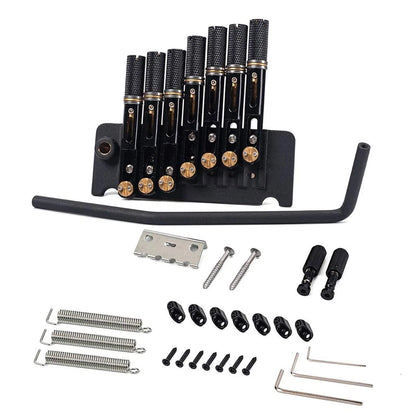 Alnicov 7 String Headless Guitar Bridge Tremolo System with Tailpiece Black