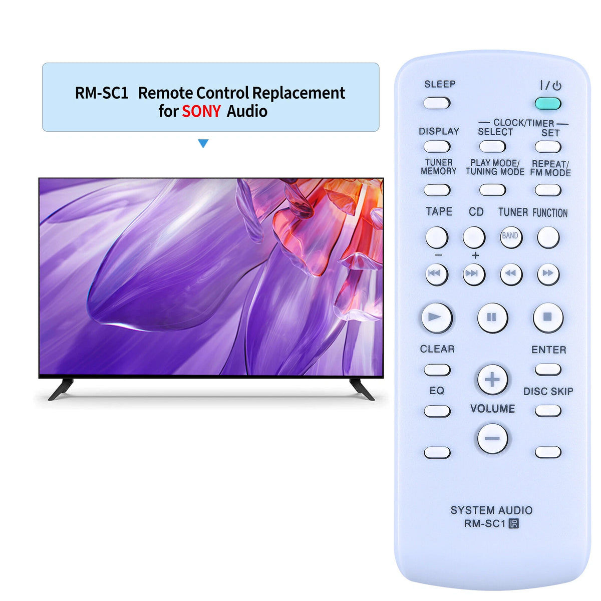RM-SC1 Remote Control For Sony Mini Hi-Fi CMT-NE3 MHC-GX250 MHCGX250 MHC-GX450