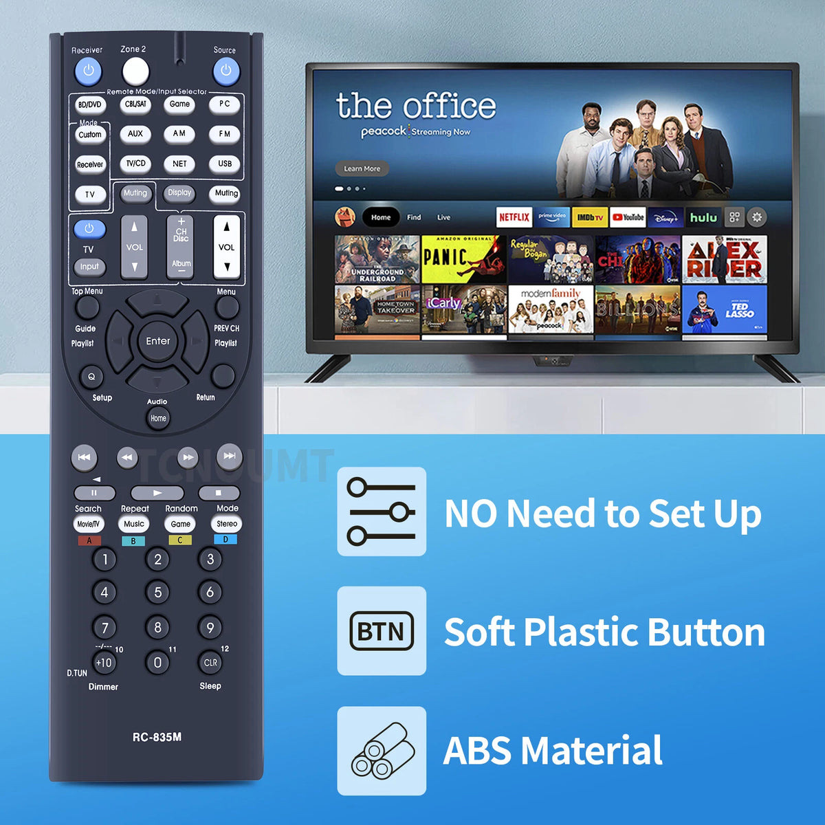 RC-835M For Integra AV Receiver Remote Control DTR-20.4 DTR20.4 DTR204