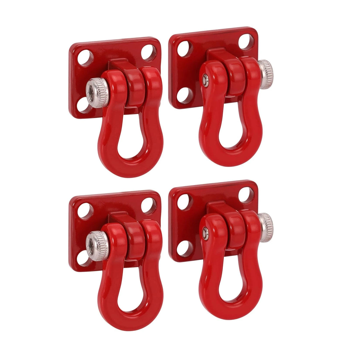 INJORA Metal Tow Hook for SCX24 TRX4M 1/24 1/18 RC Crawlers, 1/24, 1/18, Red
