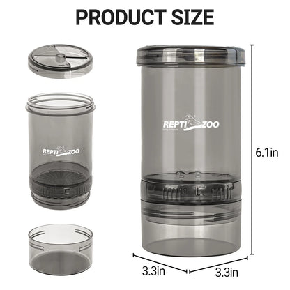 REPTI ZOO Reptile Cricket Calcium Powder Mixer, Keeper Shaker for...