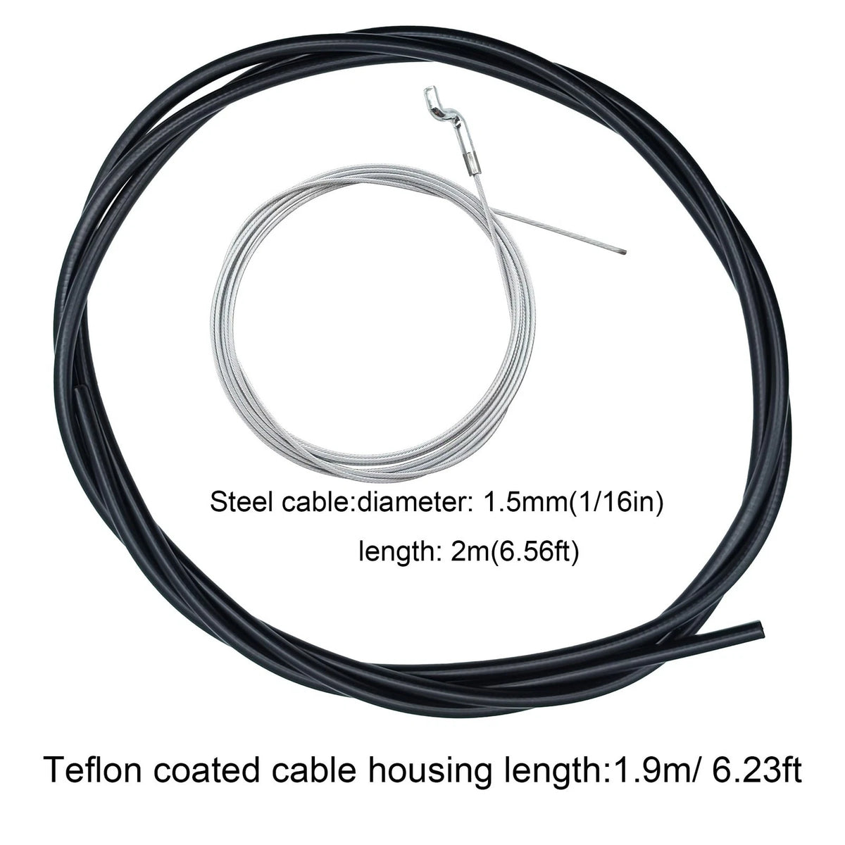YGQ Universal Throttle Cable Repair KIT for Lawn Mower Control Silvery