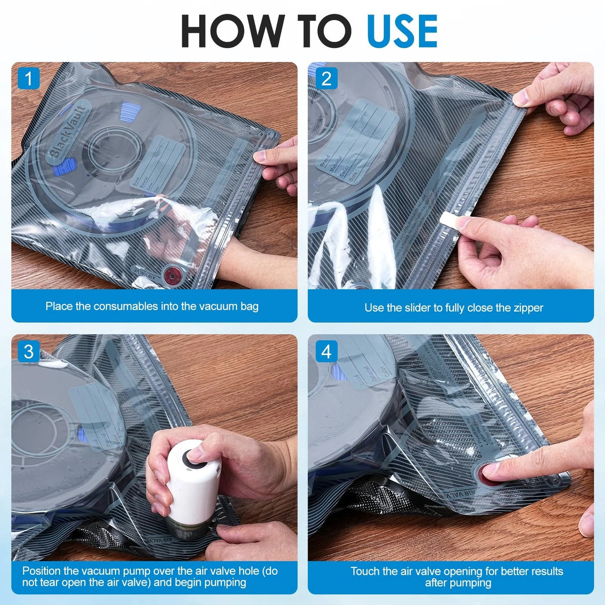 LINGSFIRE 3D Printer Filament Storage, Vacuum Storage Bags with...