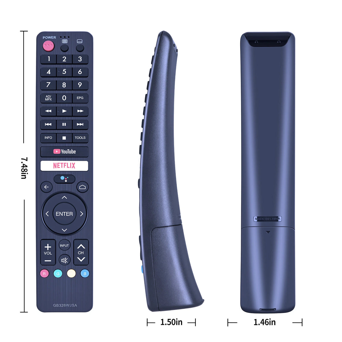 GB326WJSA Voice Remote Control For Sharp LCD TV 4T-C50BJ3T 4T-C60BJ1T