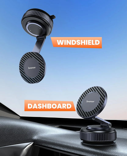 Jononser Suction Phone Mount for Car Dashboard/Windshield - Black