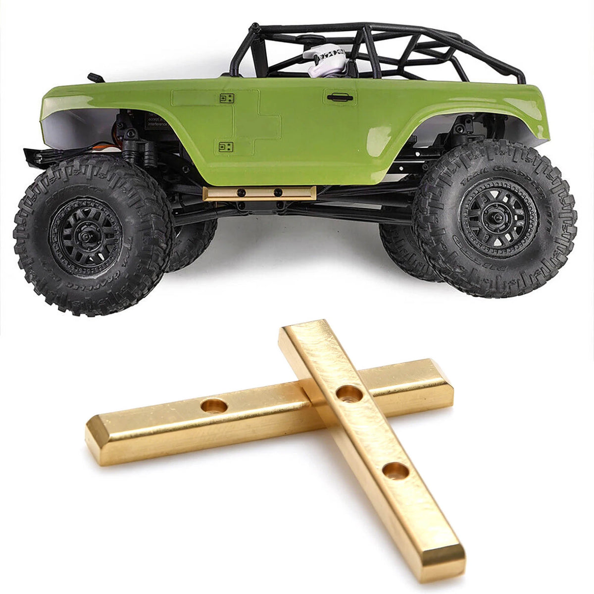 1/24 2 Pack RC Car Brass Boulder Bars For Axial SCX24 90081 Upgrade Accessories