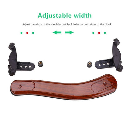 NANYI Violin Shoulder Rest 1/2 Collapsible Adjustable Size 1/2, brown