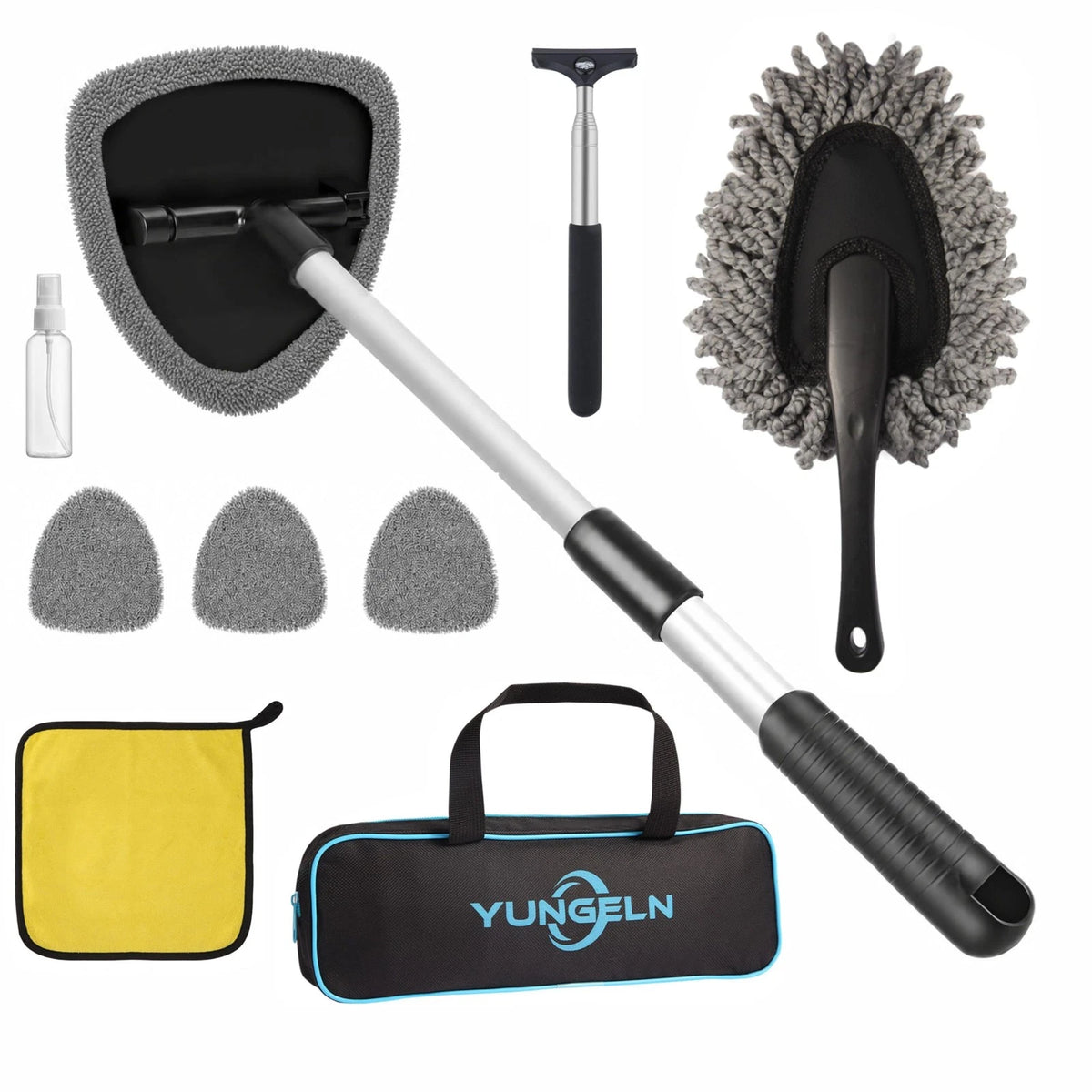Yungeln 9 PCS Windshield Cleaning Kit,Car Kit Interior Cleaner...