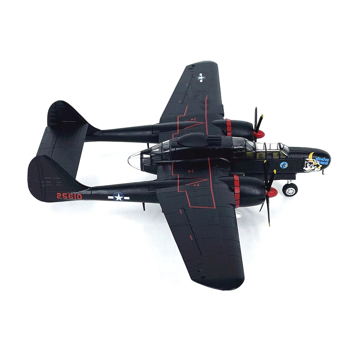 1/72 Scale WWII USA Air Force P-61B Black Widow Fighter Finished Model Gift