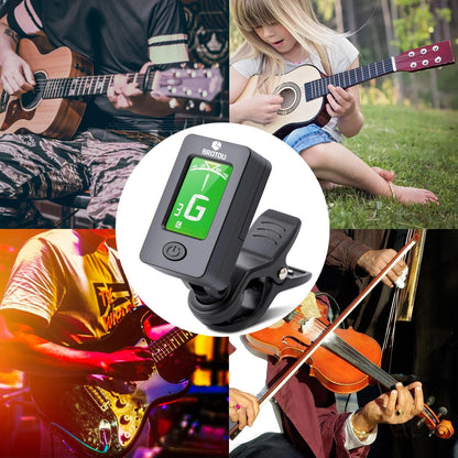 BROTOU Guitar Tuner Clip-On Digital JT-01 Tuner+Capo, Tuner+Cpao