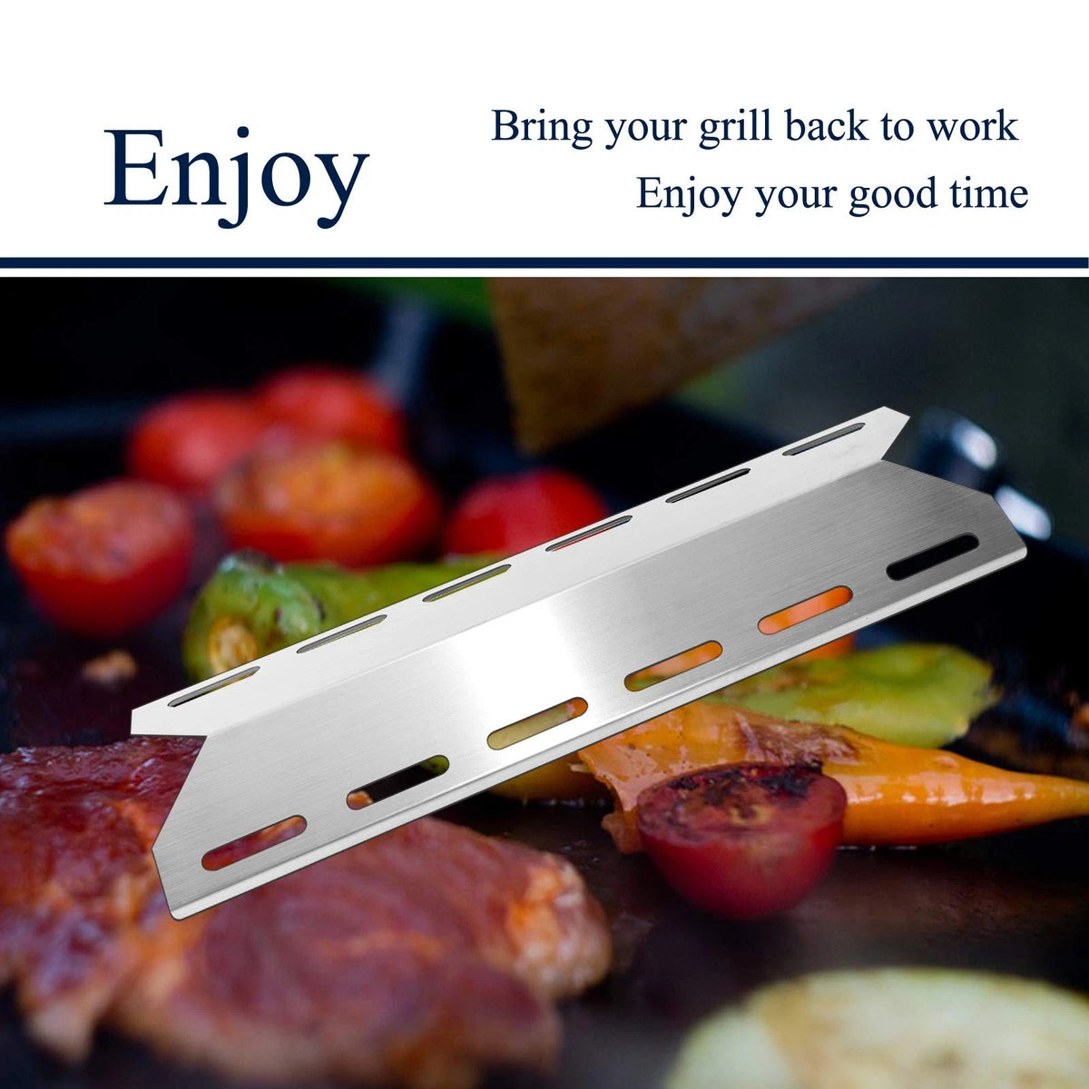 Folocy 17 5/16" Grill Heat Plates Tent Burner Cover BBQ Gas Grill...