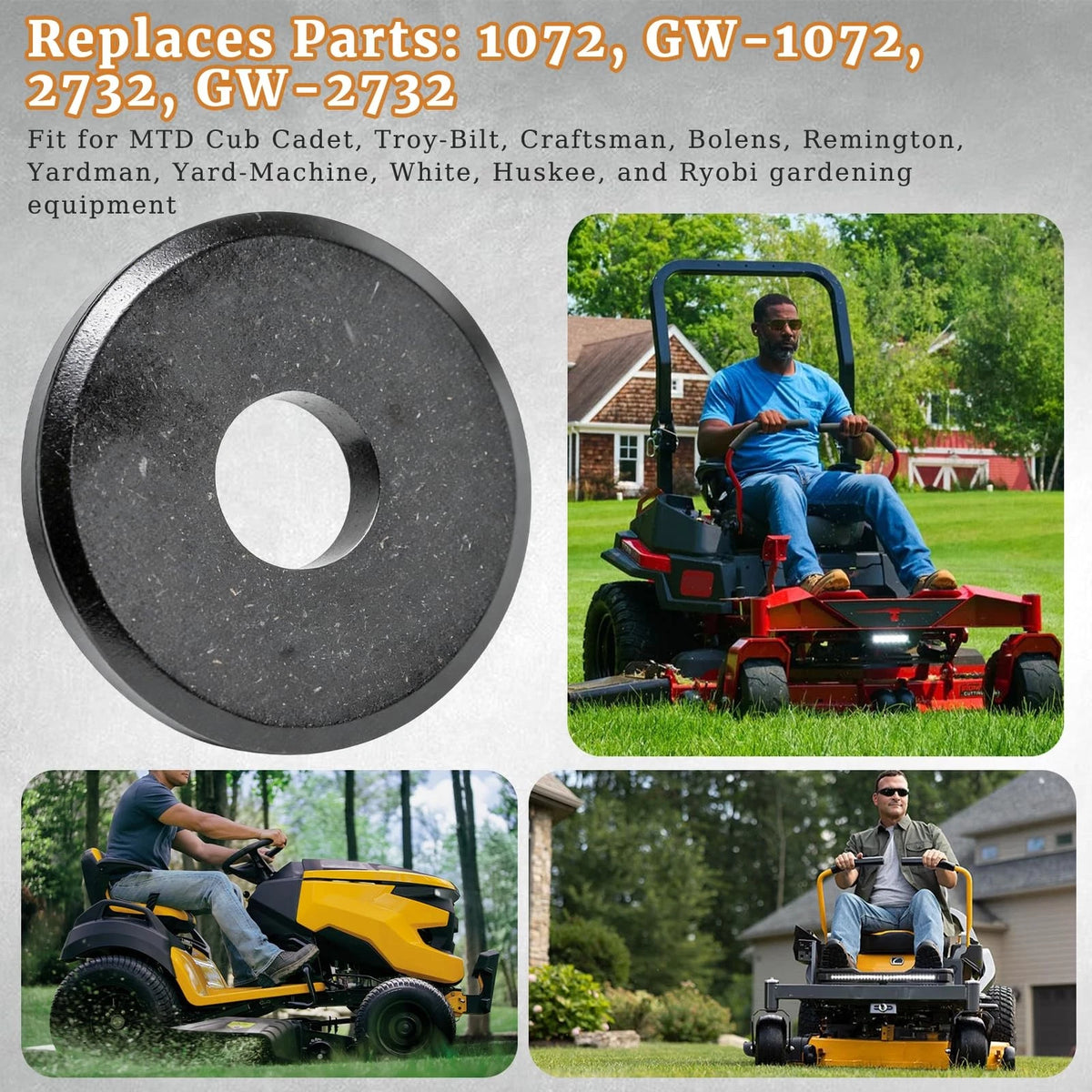 Tiller Fiber Reversing Disc Compatible with Troy-Bilt Horse Tillers Parts...