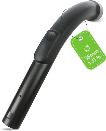For Miele Vacuum Cleaner Bent End Hose, Plastic Replacement Part, Black
