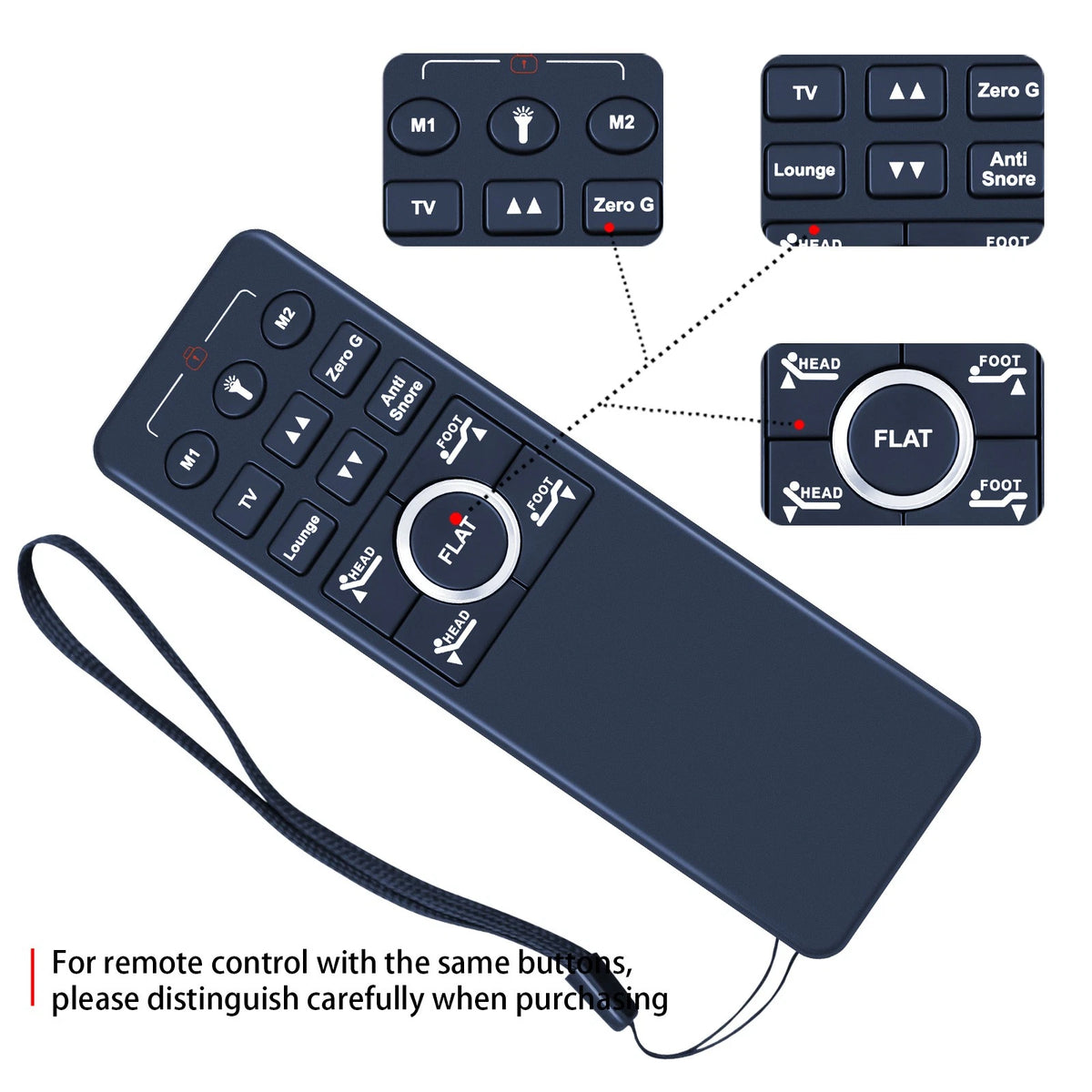 HJH89B Remote Control For MLILY/EGOHOME/Richmat/Slumba Adjustable Bed