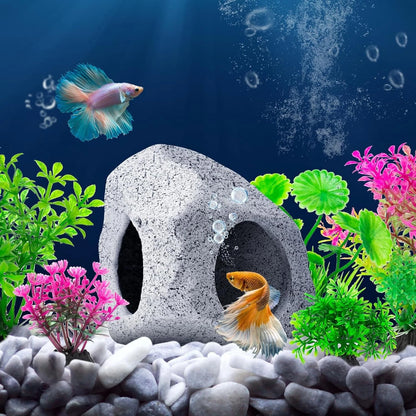 CousDUoBe 10Pcs Aquarium Hideaway Rock Cave Fish Tank Decorations 10 Pack