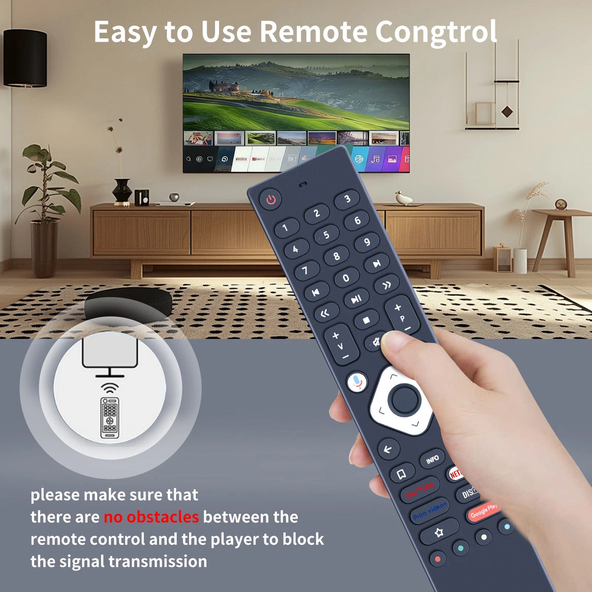 Voice Remote Control For Nokia Streaming Box 8010/ 5000A,5500A,5800A,6500A