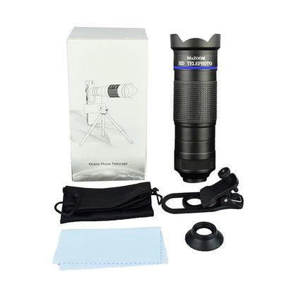 36X Wide Angle Phone Camera Telephoto Lens Zoom Fisheye Telescope Lens