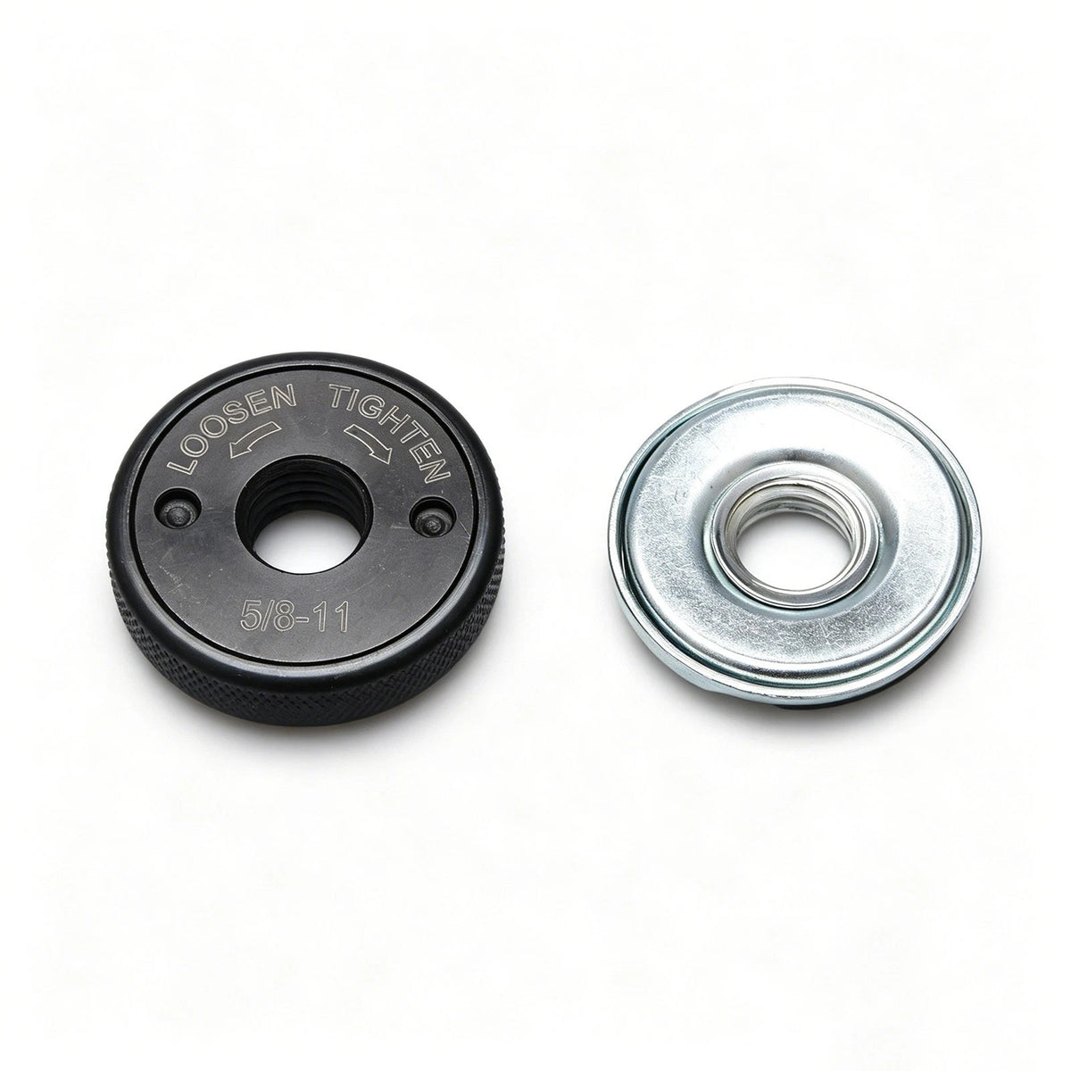 Replacement 5/8"-11 Angle Grinder Flange Nut Kit 2-Pack D-Ring & Knurled Nuts
