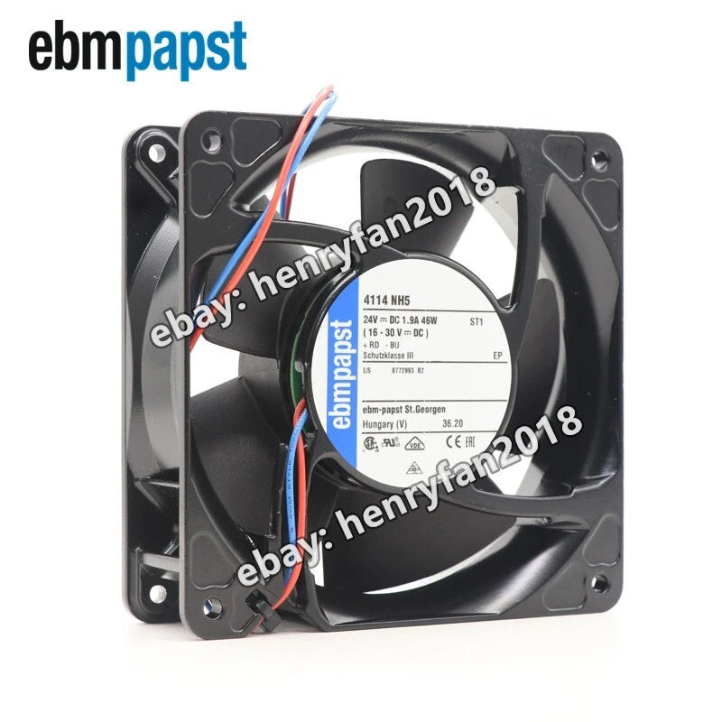 Ebmpapst Fan 4114NH5 Axial Fan DC 24V 1.9A 46W 120*120*38MM  Cooling Fan