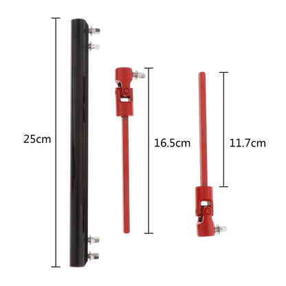 Colaxi 31cm Steel Double Drum Drive Shaft Pedal Driveshaft A Black and Red