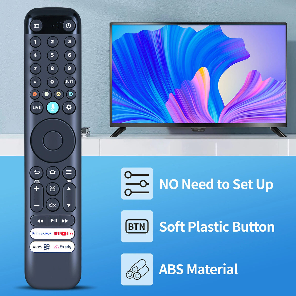 Replacement Remote Control For TCL Fire TV RC833 CKB2