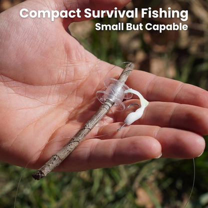 TinTackle Pro – Compact Survival Fishing Kit with Mini Finger Reel | silver