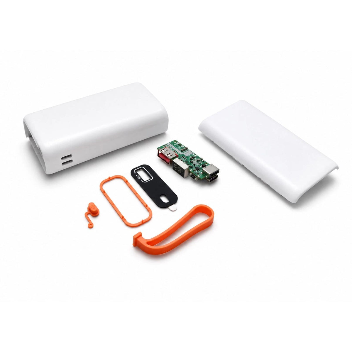 White 2 Slots 21700 Power Bank Case Cage  Durable Portable For PC/ Smartphone,