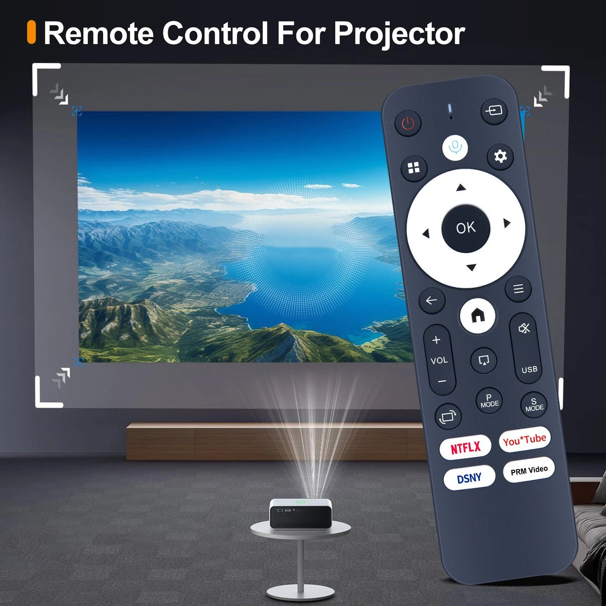 Voice Remote Control For Salange HY320AA,YOWHICK DP03-L Smart Projector