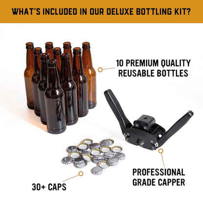 Deluxe Bottling Kit – Craft a Brew Homebrew Bottler 1 Gallon, Dark Brown