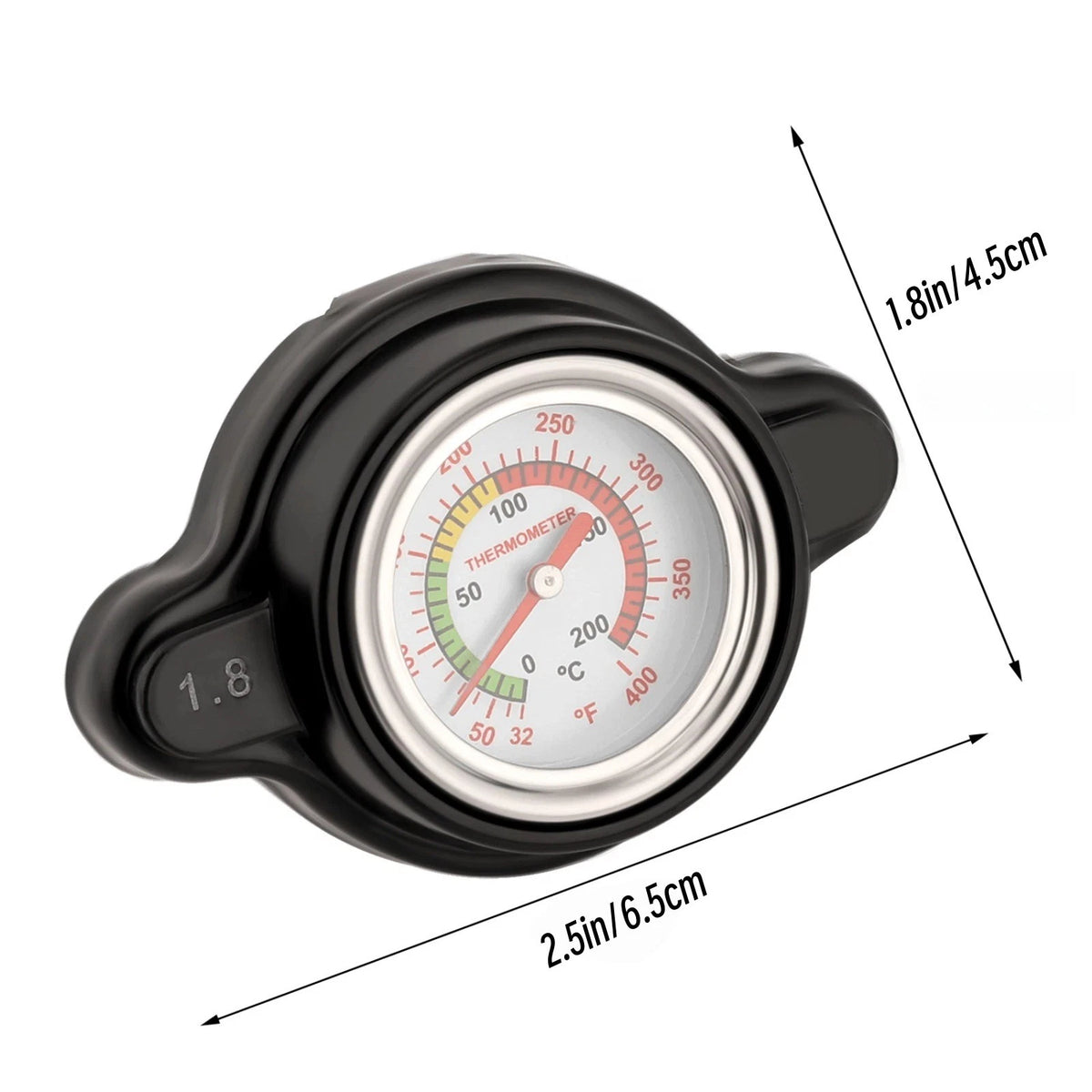 For Honda CRF450R 02-15 Radiator Cap 1.8HP w/Temp Gauge Reduces Coolant Loss