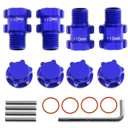 4x Blue 14mm to 17mm Wheel Hex Hub Adapter For Senton 4X4 AR102678 (blue)