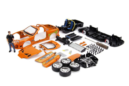 Jada Toys Fast & Furious Brian & Toyota Supra, 1:24 Scale 8.5 inches, Orange