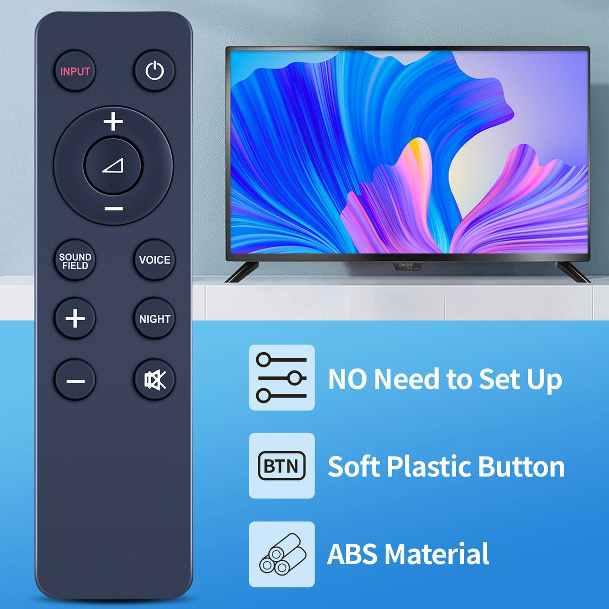 RMT-AH513U Replace Remote Control For Sony Soundbar HT-SC40 HT-S400 SA-SC40