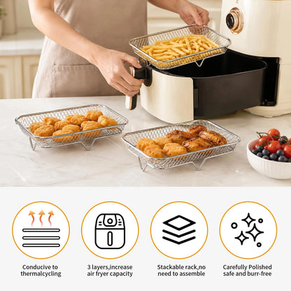 FikaNook 3PCS Different Heights Air Fryer 3PCS(different heights), Rectangle