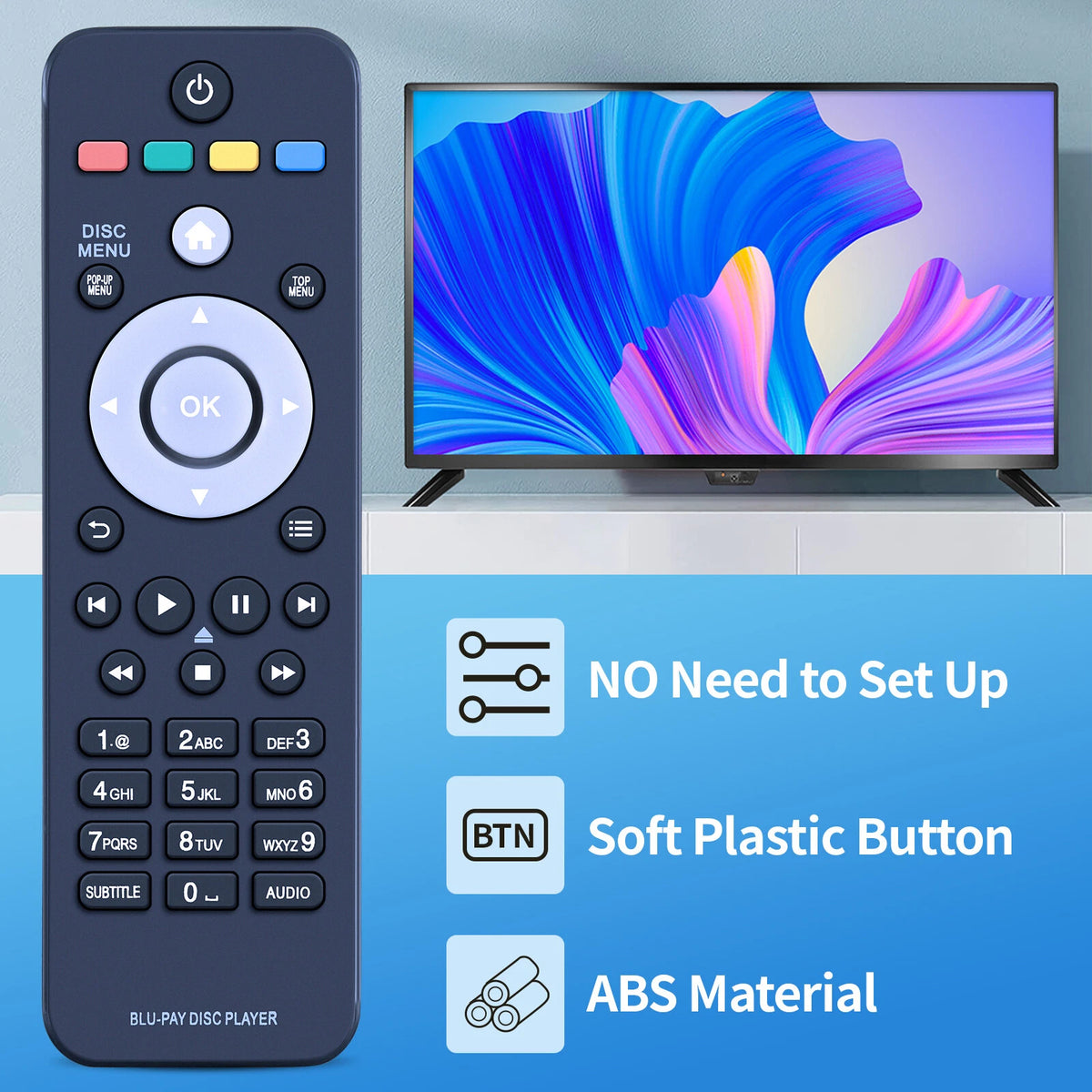 Replacement Remote Control For Philips BDP3100 Player