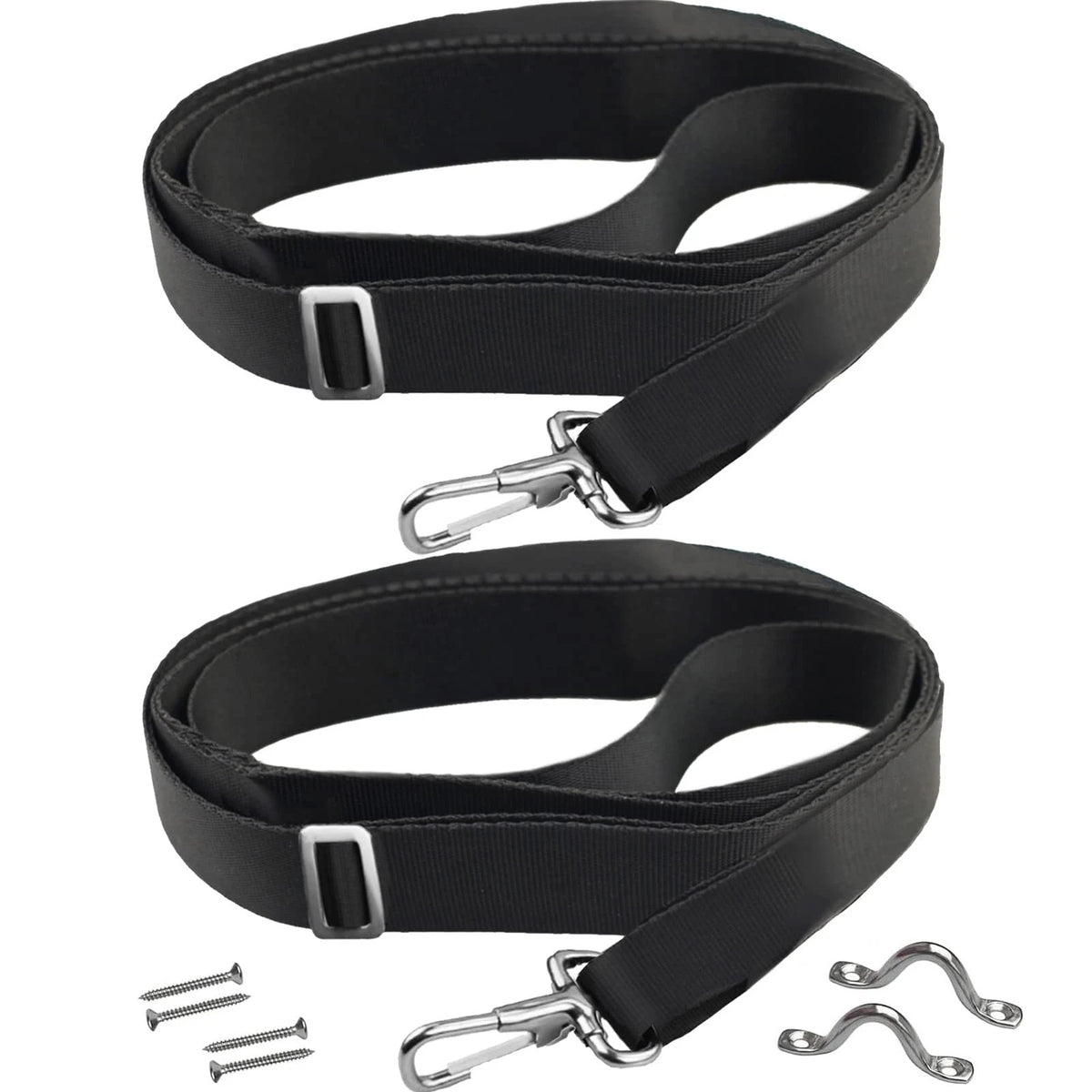 RUSON 2 Pack Bimini Boat Top Straps with 28"~60", 2 Pcs + 2 Eye straps
