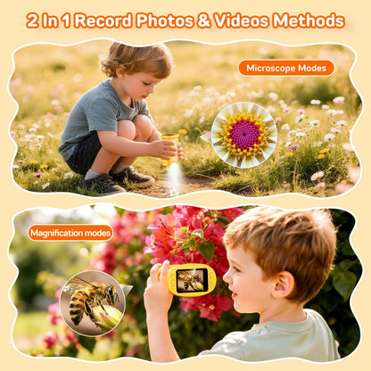 1000X Digital Handheld Microscope for Kids with 2.0" IPS Screen, Orange
