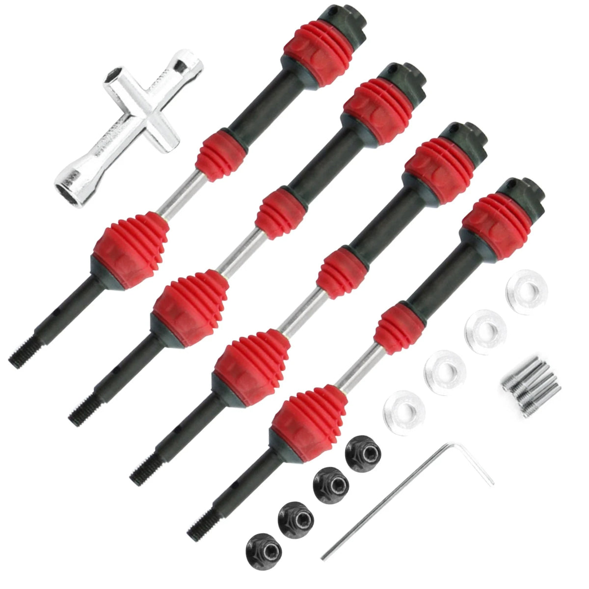 4Pcs Driveshafts For TRAXXAS Hoss/Rustler/Slash/Stampede 4X4 2wd 1/10 RC Car y
