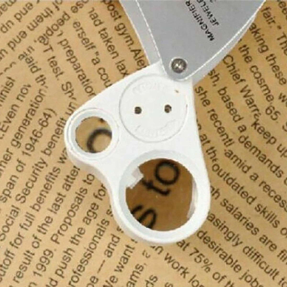 Protable 30x 60x Jeweler Loupe Dual lenses Band Light Antique geology Magnifier