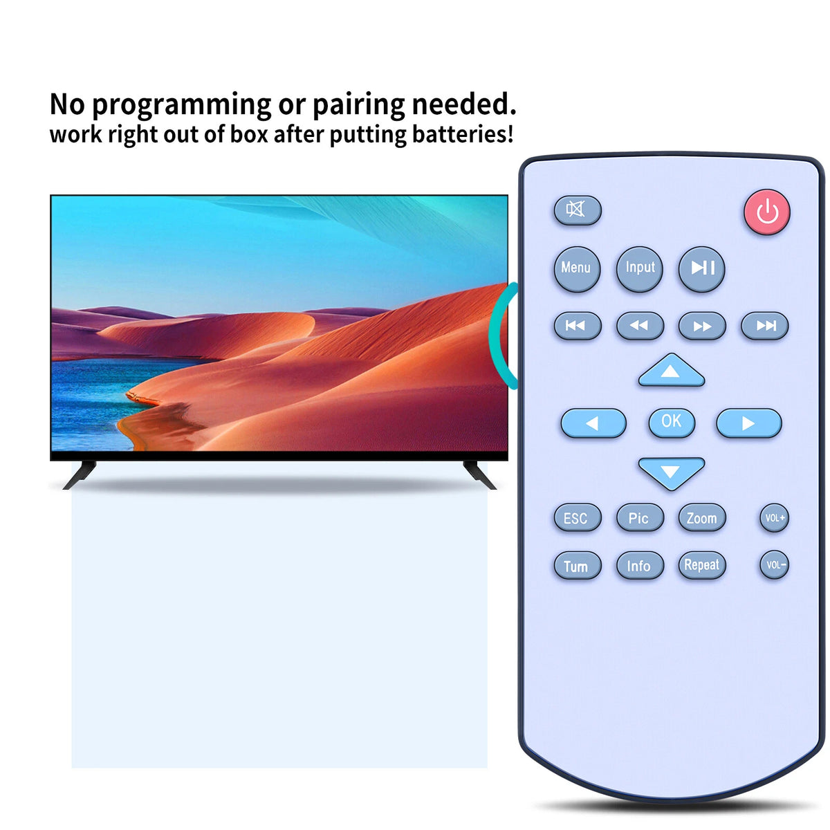 Replacement Remote Control For Unic Projector UC28 UC30 UC40 UC50 UC46