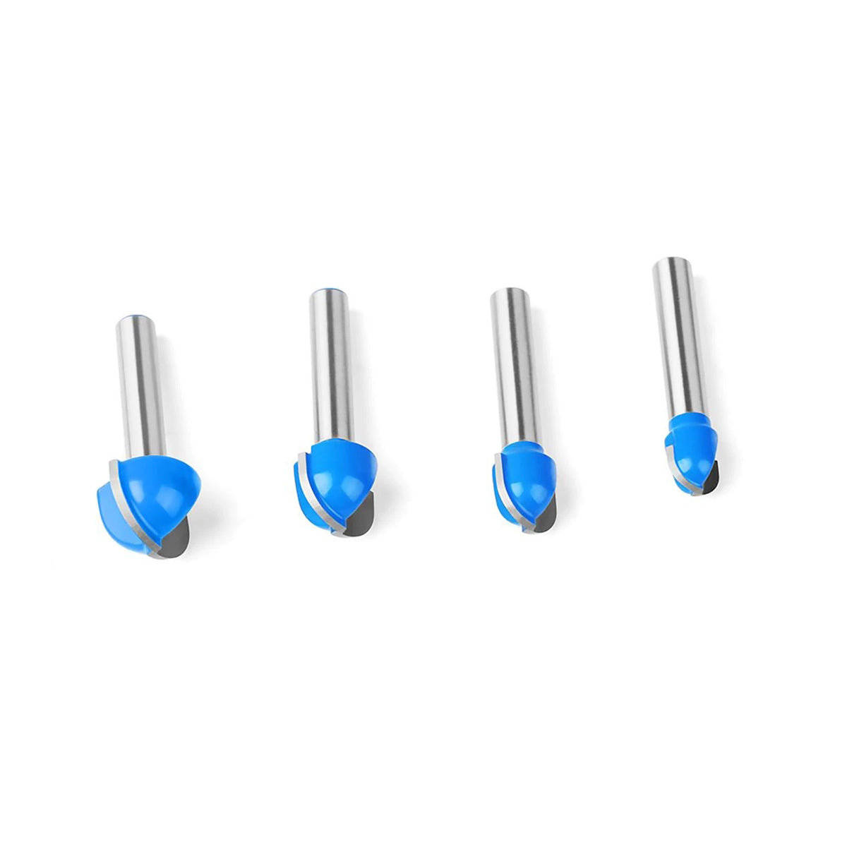 4PCS 1/4 Inch Shank Carbide Round Nose Core Router Bit Set Woodworking Tool