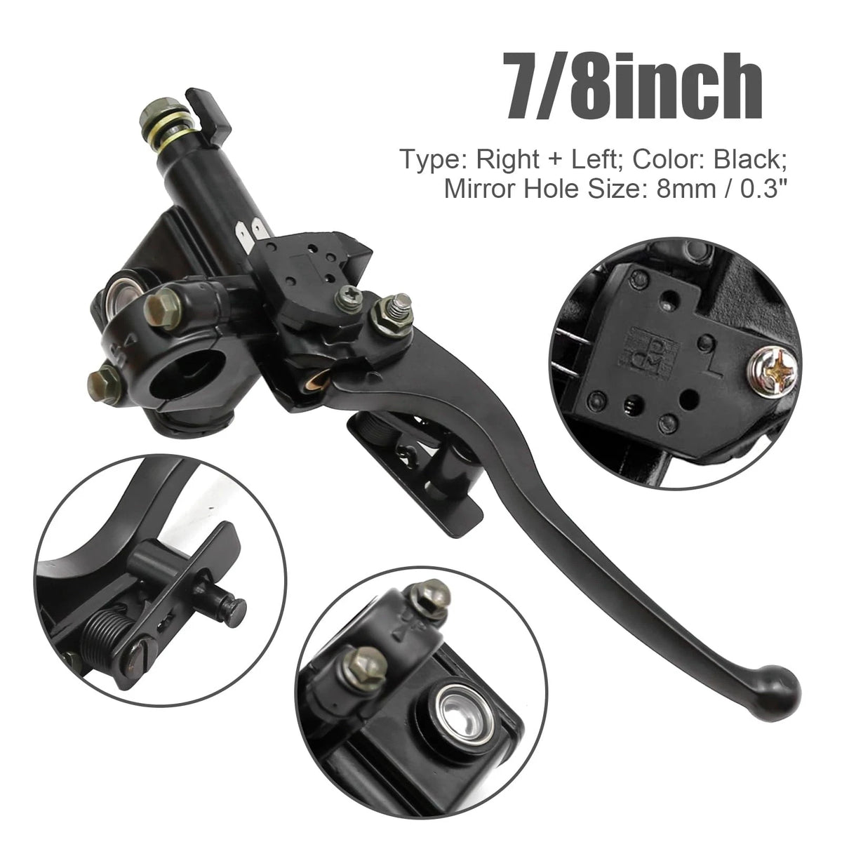 Vkinman 7/8" 22mm Right & Left Hand Brake Master Cylinder Replacement for...