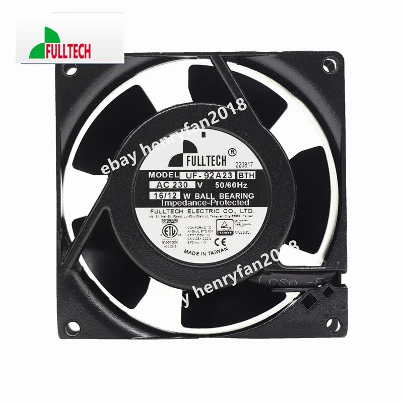 FULLTECH UF-92A23 BTH Axial Fan AC 230V 92*92*38MM 16/12W Cabinet Cooling Fan