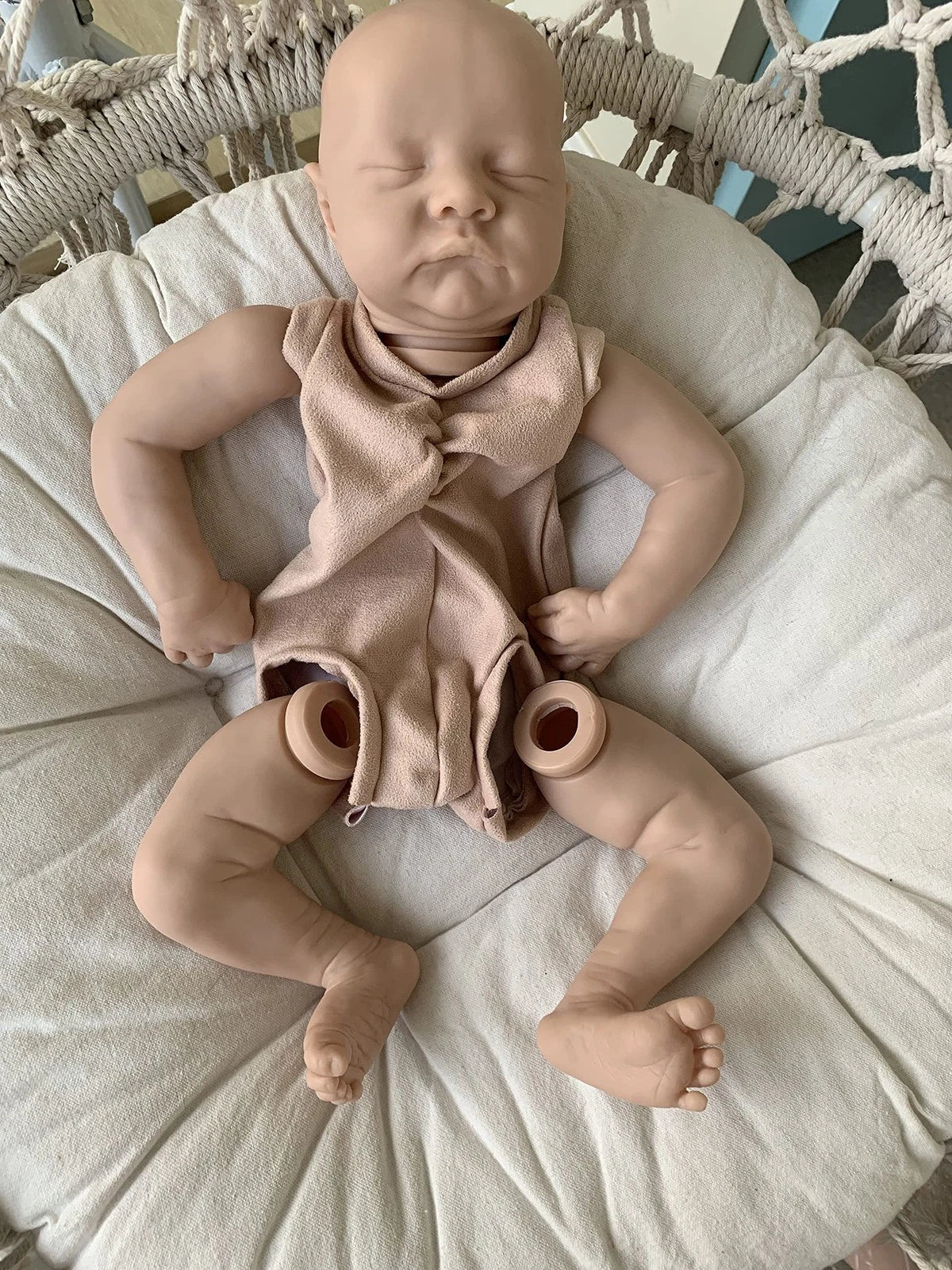 Angelbaby Unpainted Reborn Baby Doll Kits with Cloth Body 17 17 Inches, Lay