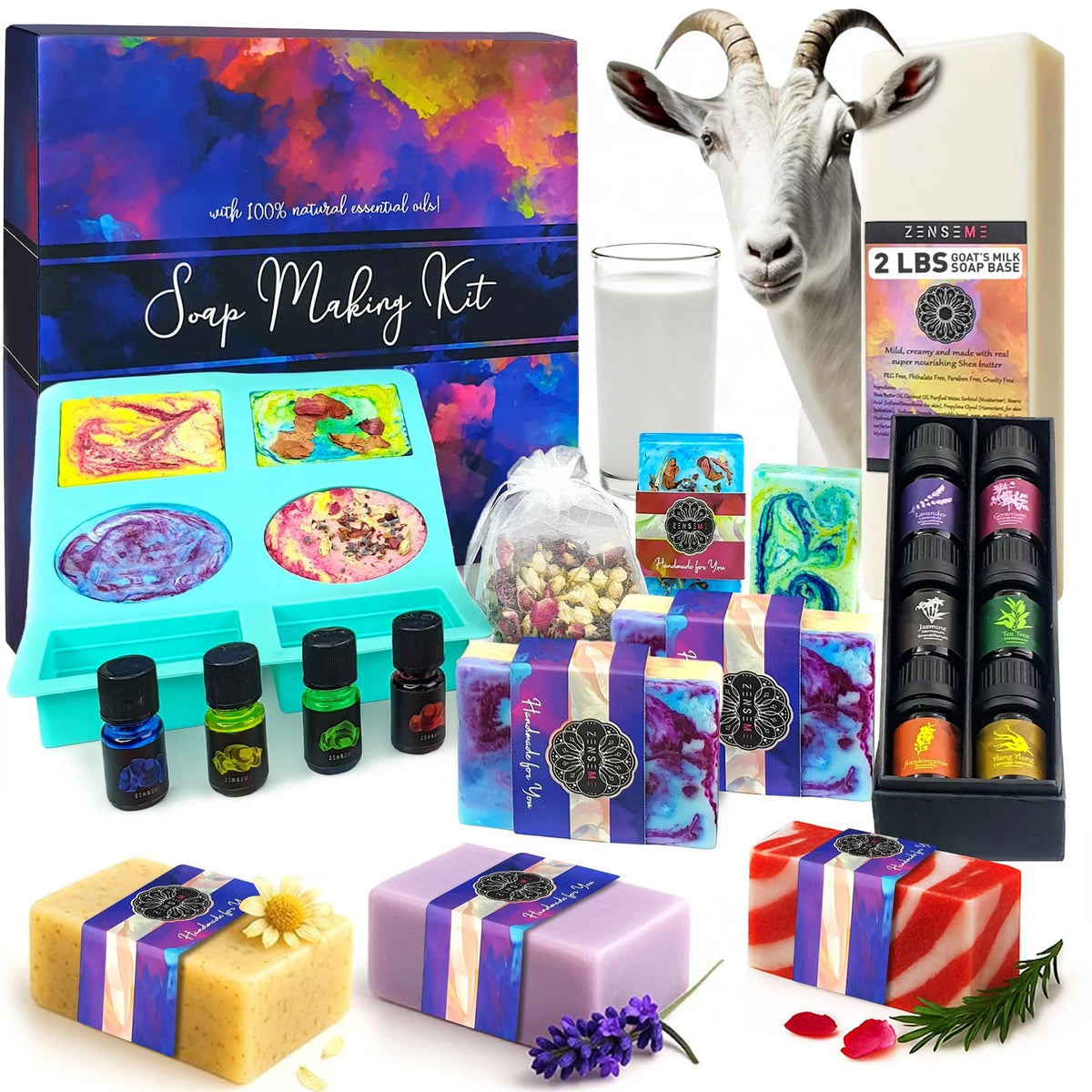 Soap Making Kit for Adults, Standard, Pink, Purple, Blue, Green, Yellow, Red